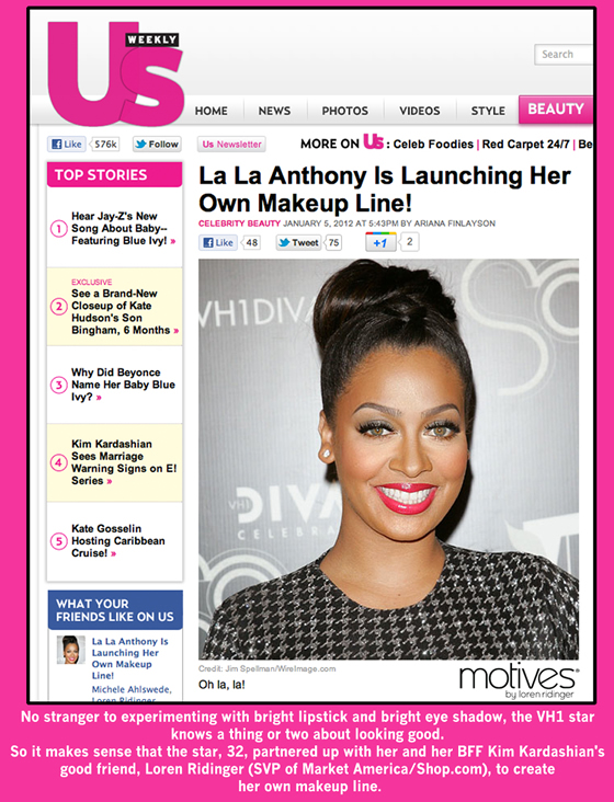 Motives for La La from US Weekly