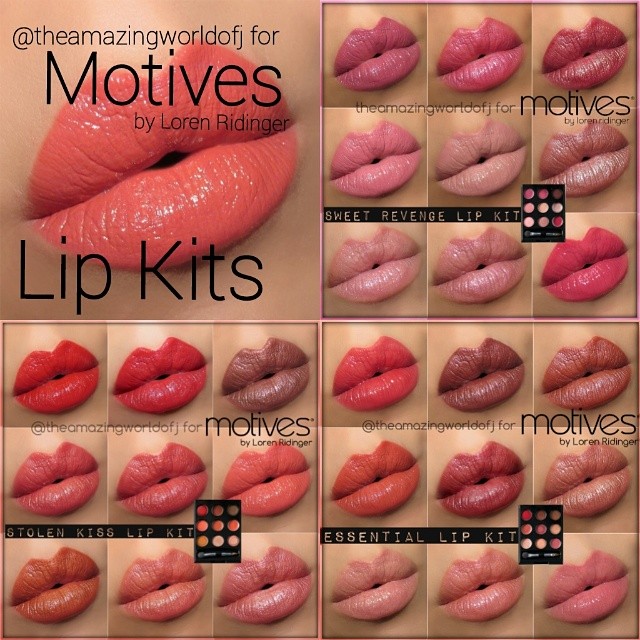 Motives Lip Kit Swatches