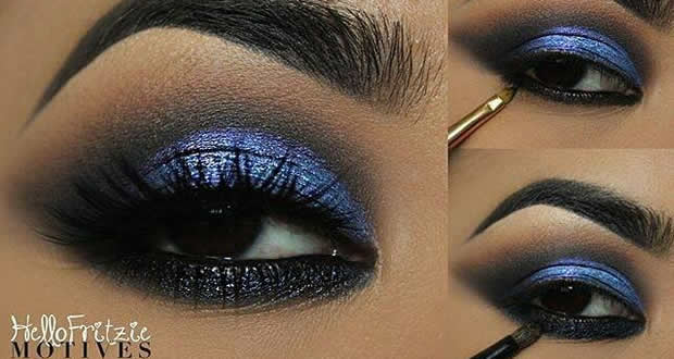 Gorgeous Midnight Blue Glitter Eye